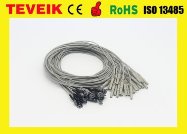 1m Silver Chloride Plated Copper Electrode Cable For EEG Machine