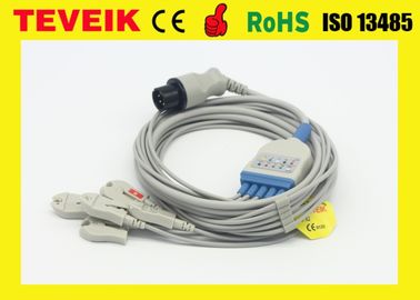 Teveik Factory Reusable Mindray Round 6pin 5 Leads TPU ECG Cable For Patient Monitor
