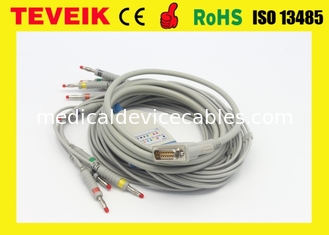 Schiller EKG Cables, 10 leadwires DB 15 pin, Din/snap/clip ekg electrodes