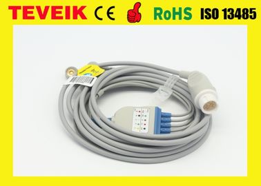 Reusable Medical Supplier of HP Round 12pin 5 leads ECG Cable For Patient Monitor