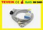 Medical Teveik Factory of 5 leads Mindray Round 6pin TPU ECG Cable For Patient Monitor