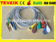 Teveik Factory Price of Medical 7 leads Din 1.5 Holter ECG Leadwire For Patient Monitor