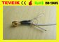 Grey Color DIN1.5 socket EEG cup cable, Ear-clip electrode eeg cable Gold plated copper