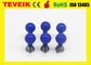 Pediatric Suction Cup Electrode Blue Ball Nickel Plated Silicone Material For DIN 3.0