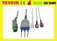 Bruker One Piece  3 Leads ECG Cable Snap AHA With One Year Warranty