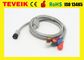 Factory Supplier Medical Reusable Integrated 5 leadwires Holter Recorder ECG Cable With Snap For GE Marqutte