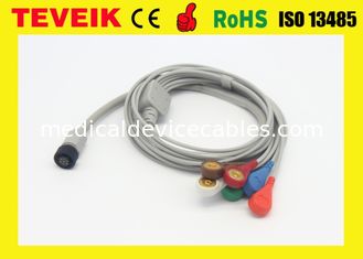 GE Holter Recorder Medical ECG Cable With Integrated 5 Lead Wires