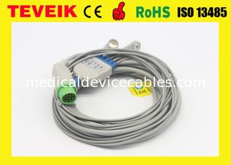 Medical 5 Leads ECG Cable With Snap / ECG Trunk Cable For Biolight Patient Monitor