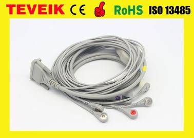 Schiller 10 Lead EKG Cable , 10/12 Lead EKG / ECG Cable Snap IEC TPU Material