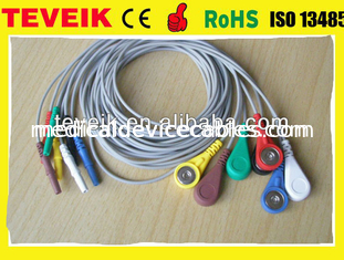 Teveik Factory Price 7 leads Din 1.5 Holter ECG Leadwire For Patient Monitor