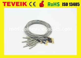 EEG cable with DIN1.5 socket , 1m,Gold plated copper electrode eeg cup electrodes