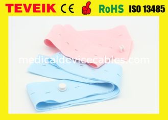 M2208 Disposable Latex Free CTG Belt For Fetal Monitor, Light Blue and Pink Color Fetal Transducer Belt