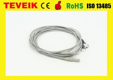 Factory Price of Neurofeedback DIN1.5 Socket EEG Electrode Cable With Pure Silver Electrodes, TPU material