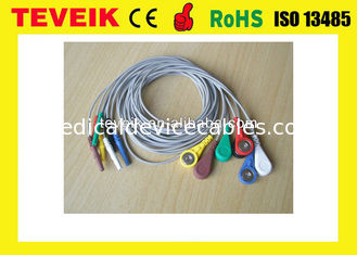 Medical Consumables DIN 1.5 type 7 leadsHolter ECG Leadwire medical cables,snap