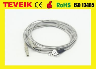 DIN1.5 Socket 1m OEM Medical Cable With Silver Chloride Plated Silver Electrodes