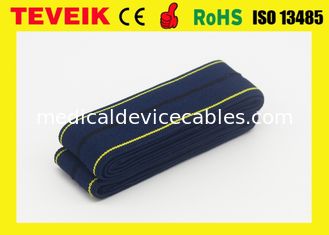 Dark Blue 4cm X 1.2m M1562B CTG Belt , Fetal Monitor Belt With Self - Adhesive Buckle