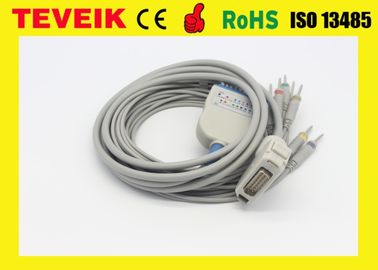 Teveik Factory Price Fukuda Denshi 10 leadwire DB 15pin ECG/EKG Cable For Cardimax FX-2111