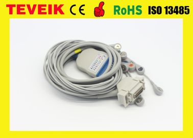Medical Factory Siemens Cardiostat 10 leadwires DB 15Pin ECG EKG Cable With Snap