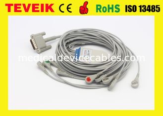 Teveik Factory Price M1770A DB 15pin 10 leadwires ECG/EKG Cable For Patient Monitor, Snap