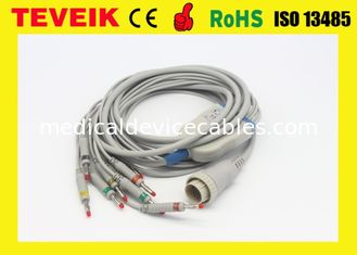 Teveik Factory Price of 10 Leads Kenz 103,106 ECG EKG Cable, Banana 4.0 IEC 4.7K Resistor