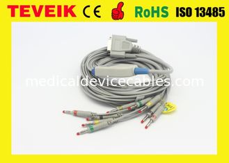 Medical Teveik Factory Price Nihon Kohden BJ-901D 10 Leadwires DB 15pin ECG/ EKG Cable, Banana 4.0