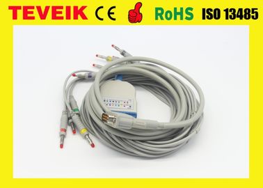 Compatible HP M1770A 10 lead ECG/EKG cable and leadwires with Banana4.0 IEC standard