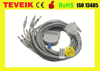 Medical device schiller EKG Cable with Banana 4.0 IEC 10K resistor, 10 lead ecg cable