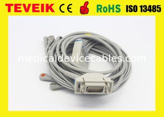 Medical use 10 lead ekg cable ,snap ecg cable, compatible Siemens / Hellige ekg cable