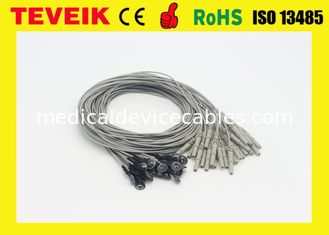 Medical eeg cup cable eeg electrodes, DIN1.5 eeg cable with silver chloride plated silver