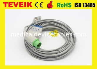 Factory Price Medical Siemens Drager 5 Leads ECG Leadwire Cable For Patient Monitor, Round 10pin