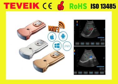 Color Doppler wifi ultrasound probe 3.5Mhz handheld wireless color ultrasound machine scanner for home &amp; hospital