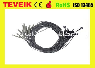 Black Color EEG cable,DIN1.5 socket,1m,silver chloride plated silver