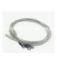 Waterproof EEG Cable Cup Electrodes Silver Chloride Plated Copper Material