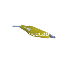 Medical Accessories EEG Cable TPU Material 1m Connector Yellow Cover For EEG Machine