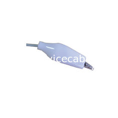 Hospital Crocodile Clip Electrode Eeg Cable White Cover DIN1.5 Socket Custom Length