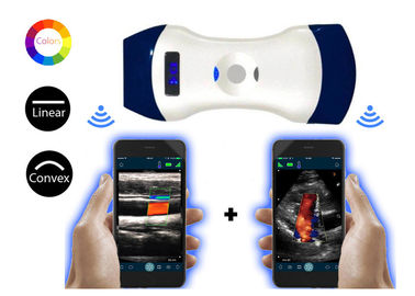 WiFi Convex Linear Ultrasound 2 in 1 Transducer Probe Color Doppler Dual Head 128 Elements