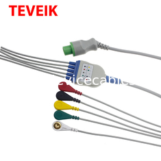 IEC Round 12 Pin 10K Ohm 5 Leads Ecg Electrode Cable