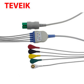 Ultraview IEC 1K Ohm Button Snap Spo2 Extension Cable