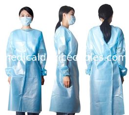 Blue Gown Disposable Non Woven PP PE Hooded Disposable Protective Gown