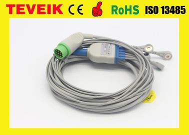 Factory Price Biolight Round 12pin 5leads ECG Cable with Snap For A8 Patient Monitor