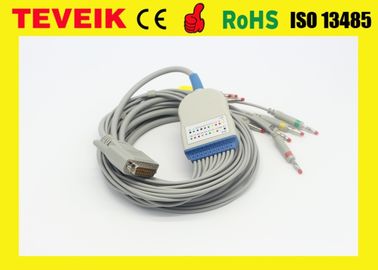 Edan EKG Cable for SE-12 Express SE-3 SE-601A MS1-106902 DB 15pin Banana 4.0