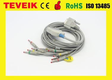 Nihon Kohden DB 15PIN EKG cable for ECG-9130P ECG-9620P Cardiofax Q ECG-9110K