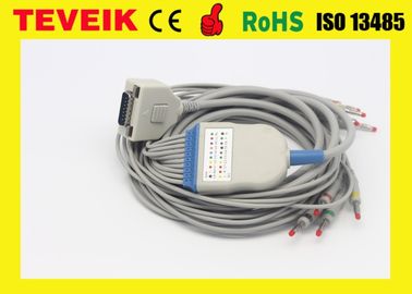 Fukuda ME EKG Cable for KP-500 DB 15 pin Banana 4.0 AHA 20K resistor