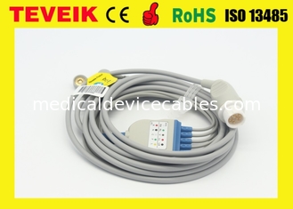 Reusable Medical Supplier HP Round 12pin 5 leads ECG Cable For Patient Monitor