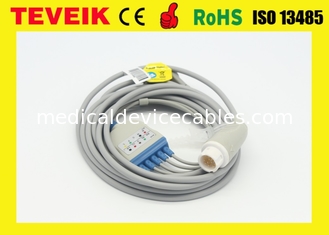 Teveik Manufacturer Reusable Medical Mindray 5 leads Round 12pin ECG Cable for Patient Monitor