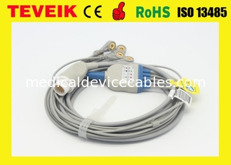 Medical Manufacturer HP One Piece Round 12pin 5leads ECG Cable For HP Patient Monitor