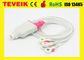 Round 12 Pin Ecg Trunk Cable / HP Adaper For Patient Monitor , White Color