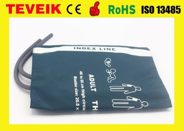 002796 Double Hose Adult Thigh NIBP Cuff 46-66cm Size For Patient Monitor , Nylon Cuff Material