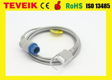 Factory Price Reusable Biolight Spo2 Sensor Extension Adapter Cable, Round 12pin to DB9 female