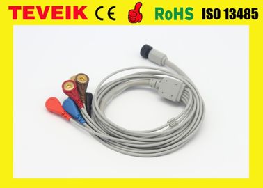 Compatible GE Marquette Rozinn Holter Patient ECG Cable / ecg  Leadwires 5 leads